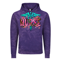 Cloud Purple floral nurse Vintage Hoodie - AdoDesignShop