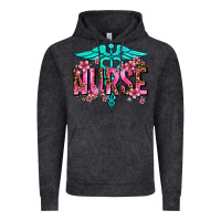 Vintage Black floral nurse Vintage Hoodie - AdoDesignShop
