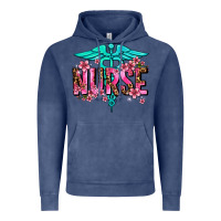 Vintage Denim floral nurse Vintage Hoodie - AdoDesignShop