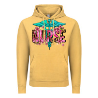 Vintage Mustard floral nurse Vintage Hoodie - AdoDesignShop
