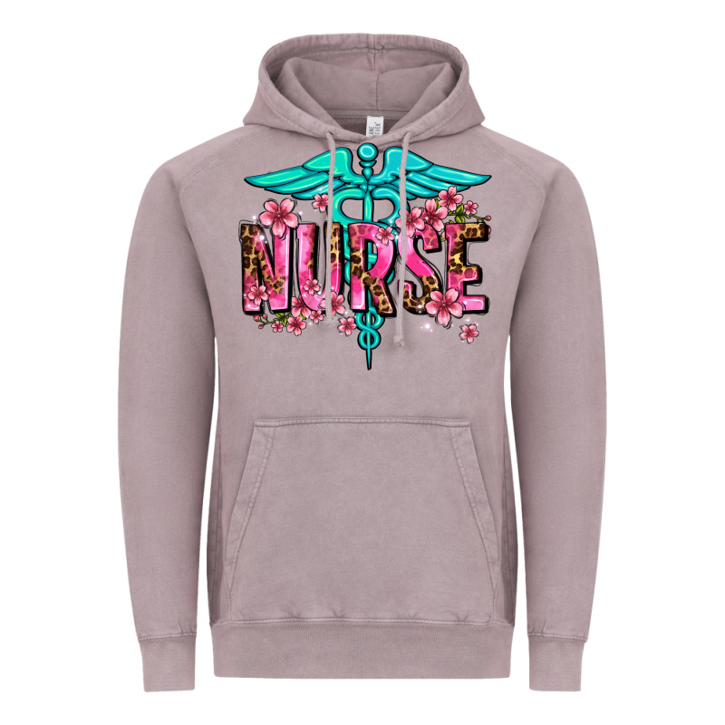 Floral Nurse Vintage Hoodie by AdoDesignShop | Teevron