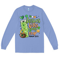 Colony Blue st. patricks day jesus fills my cup Long Sleeve Tee - MaliasSmallBusiness