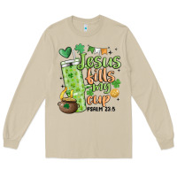 Mushroom st. patricks day jesus fills my cup Long Sleeve Tee - MaliasSmallBusiness