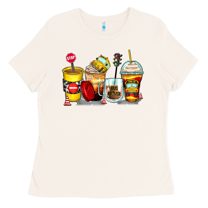 Bus Driver Coffee Cups Ladies Tee by Zillion Design Studio | Teevron