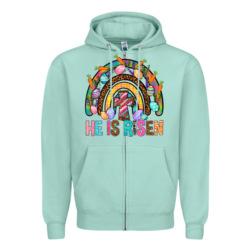 He Is Risen Rainbow Zipper Hoodie by BundleAndBundleShop | Teevron