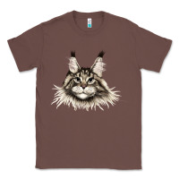 Chestnut Maine Coon Cat Face Classic Tee - LillyAllenDesigns