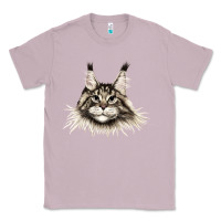 Lilac Maine Coon Cat Face Classic Tee - LillyAllenDesigns