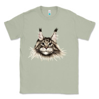 Matcha Maine Coon Cat Face Classic Tee - LillyAllenDesigns