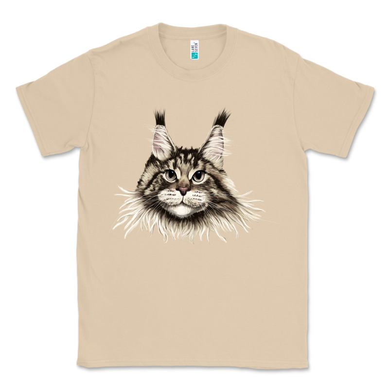 Maine Coon Cat Face Classic Tee by LillyAllenDesigns | Teevron