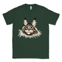 Sports Green Maine Coon Cat Face Classic Tee - LillyAllenDesigns