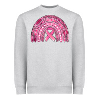 Heather Grey breast cancer awareness rainbow Heavyweight Sweatshirt - Jasminsmagicworld