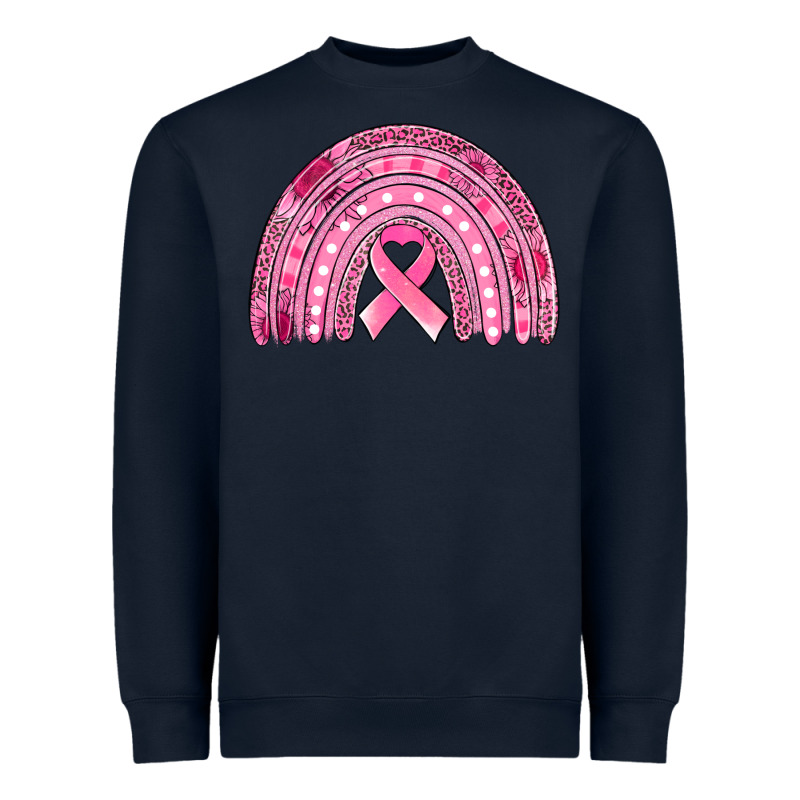 Breast Cancer Awareness Rainbow Heavyweight Sweatshirt by Jasminsmagicworld | Teevron