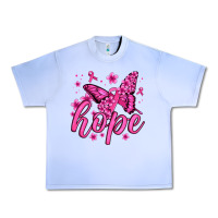 Hope Breast Cancer Butterfly Urban Heavy Tee | Teevron