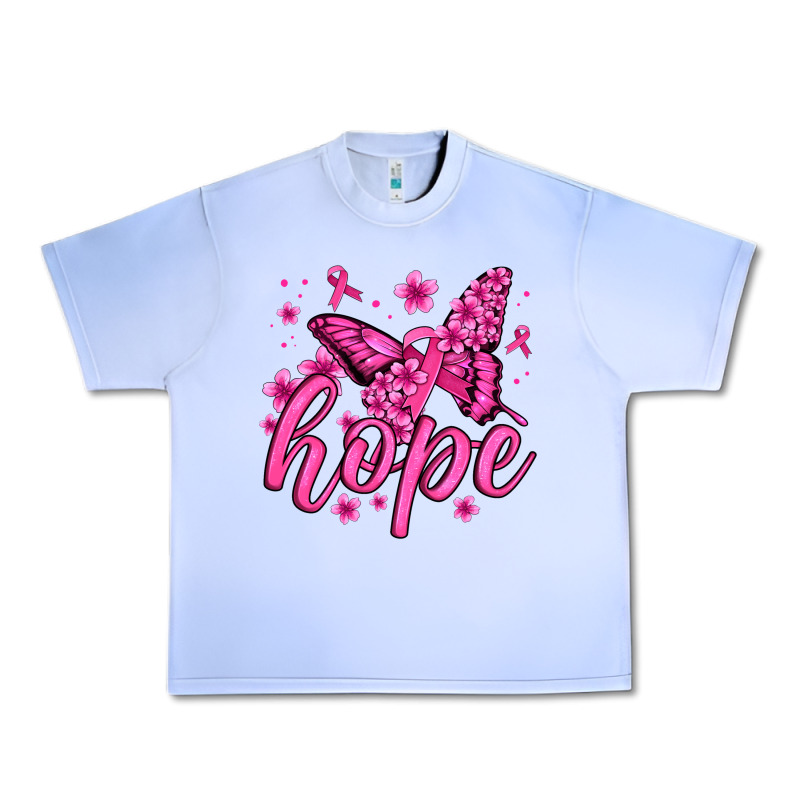 Hope Breast Cancer Butterfly Urban Heavy Tee by Jasminsmagicworld | Teevron