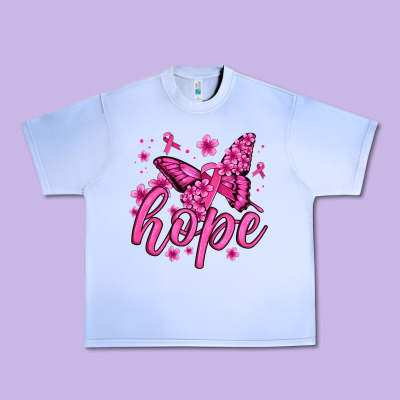 Hope Breast Cancer Butterfly Urban Heavy Tee Designed By Jasminsmagicworld