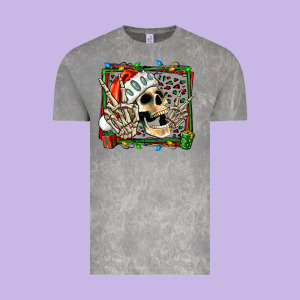 Christmas Happy Skeleton Vintage Tee Designed By Jasminsmagicworld