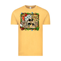 Vintage Mustard Christmas happy skeleton Vintage Tee - Jasminsmagicworld