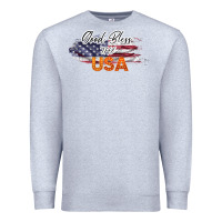 Heather Grey God Bless The USA Premium Sweatshirt - Bettercallsaul