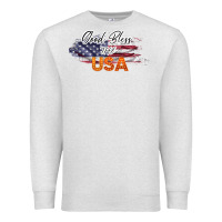Oatmeal Heather God Bless The USA Premium Sweatshirt - Bettercallsaul