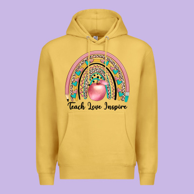 Teach Love Inspire Premium Hoodie Designed By Jahusdesignshop