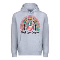Heather Grey teach love inspire Premium Hoodie - JahusDesignShop