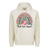 Oatmeal Heather teach love inspire Premium Hoodie - JahusDesignShop