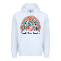 White teach love inspire Premium Hoodie - JahusDesignShop