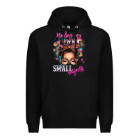 Black minding my own small business messy bun Premium Hoodie - texasbilliewilder
