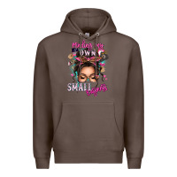 Coffee minding my own small business messy bun Premium Hoodie - texasbilliewilder