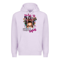 Lilac minding my own small business messy bun Premium Hoodie - texasbilliewilder