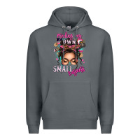Rock minding my own small business messy bun Premium Hoodie - texasbilliewilder