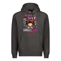 Smoke minding my own small business messy bun Premium Hoodie - texasbilliewilder