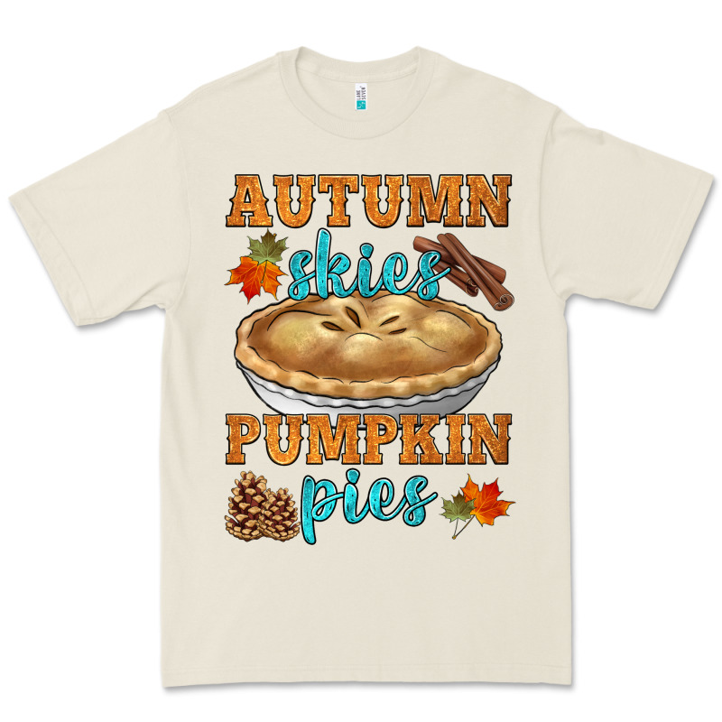 Autumn Skies Pumpkin Pies Premium Tee by HRA Design Shop | Teevron