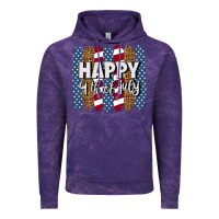 Cloud Purple happy 4th of july brushstrokes Vintage Hoodie - BundleAndBundleShop