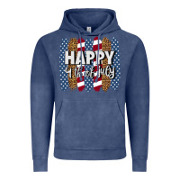 Vintage Denim happy 4th of july brushstrokes Vintage Hoodie - BundleAndBundleShop