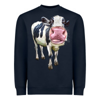 Navy Cute Holstein Heavyweight Sweatshirt - LillyAllenDesigns