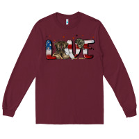 Burgundy love army Long Sleeve Tee - MaliasSmallBusiness