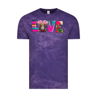 Cloud Purple love with braunvieh cow Vintage Tee - AdoDesignShop