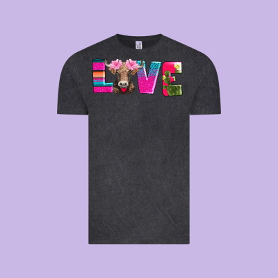 Love With Braunvieh Cow Vintage Tee Designed By Adodesignshop