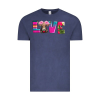 Vintage Denim love with braunvieh cow Vintage Tee - AdoDesignShop