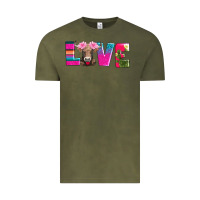 Vintage Olive love with braunvieh cow Vintage Tee - AdoDesignShop