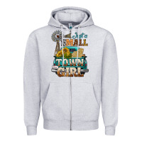 Heather Grey Just A Small Town Girl Windmill Zipper Hoodie - BundleAndBundleShop