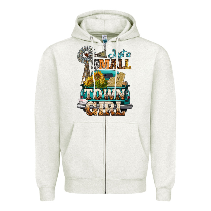 Just A Small Town Girl Windmill Zipper Hoodie by BundleAndBundleShop | Teevron