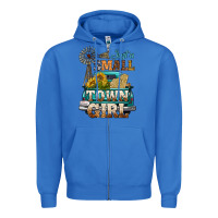 True Royal Just A Small Town Girl Windmill Zipper Hoodie - BundleAndBundleShop