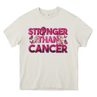 Cream Stronger Than Cancer Heavy Core Tee - texasbilliewilder