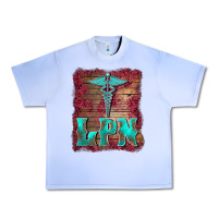Grape Ice licensed practical nurse medical symbol  background Urban Heavy Tee - BarkalooDesign