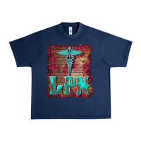 Navy licensed practical nurse medical symbol  background Urban Heavy Tee - BarkalooDesign