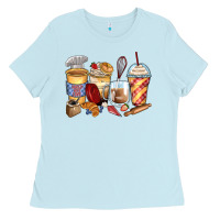Baby Blue bakery coffee cups Ladies Tee - Zillion Design Studio