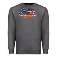 Charcoal Heather God Bless The USA Premium Sweatshirt - Bettercallsaul