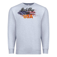 Heather Grey God Bless The USA Premium Sweatshirt - Bettercallsaul